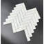 Thassos 1" x 4" Natural Stone Herringbone / Chevron Wall & Floor Tile