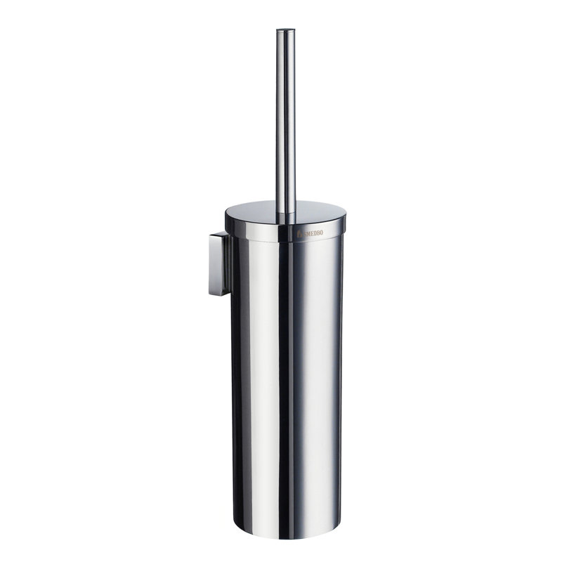 Free Standing Toilet Brush and Holder, Polished Chrome