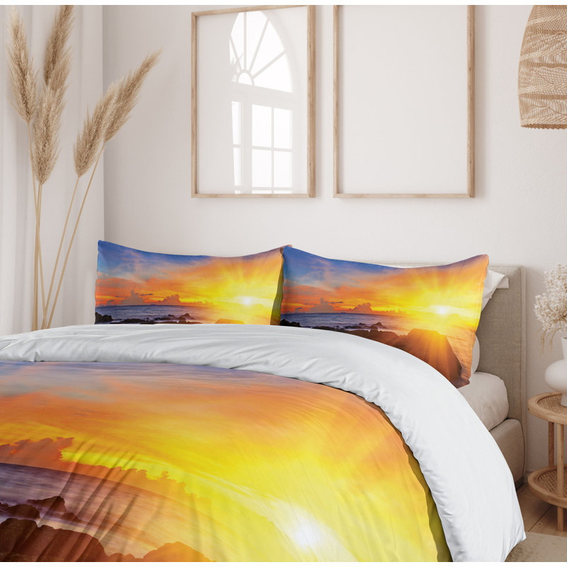 Coastal Polyester Duvet Cover, queen