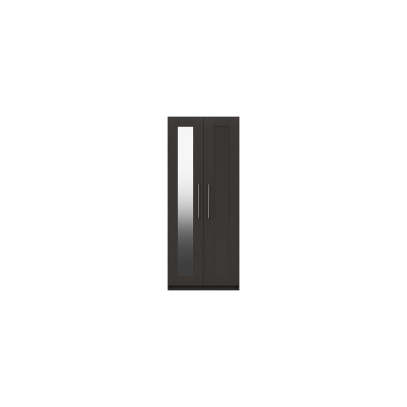 Niemeyer 2 Door Manufactured Wood Wardrobe, Anthracite