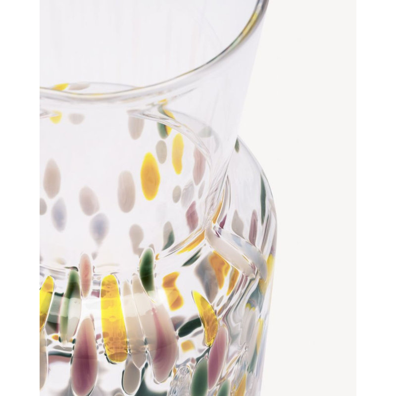 Vase Meadow Winter, H 7,7 po x l 7,9 po x P 7,9 po, Blanc / rose / jaune / vert