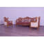 3 Piece Modigliani Sofa Red Gold Fabric-688540518