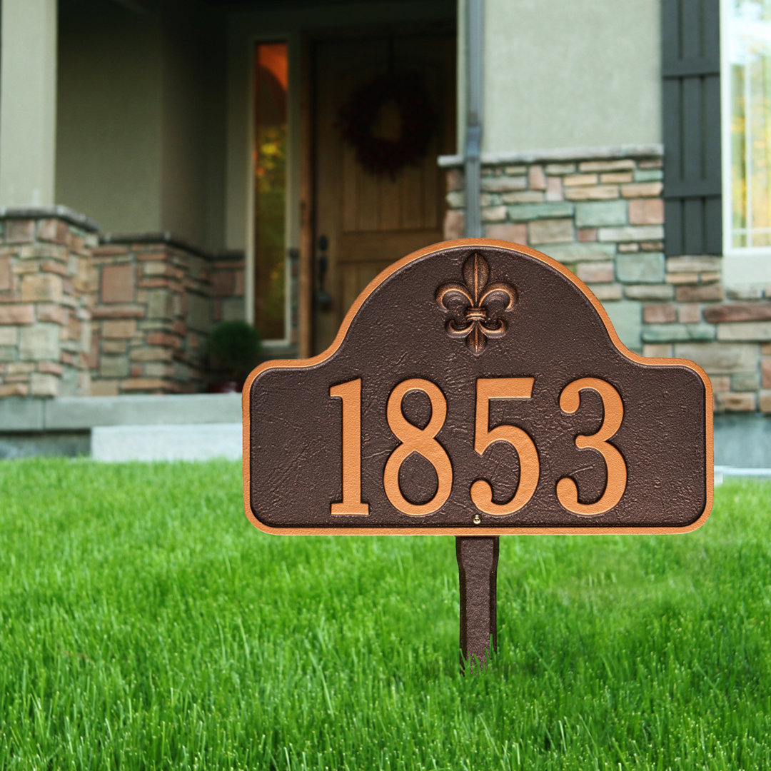 Fleur de Lis Address Plaque Old Century Forge 
