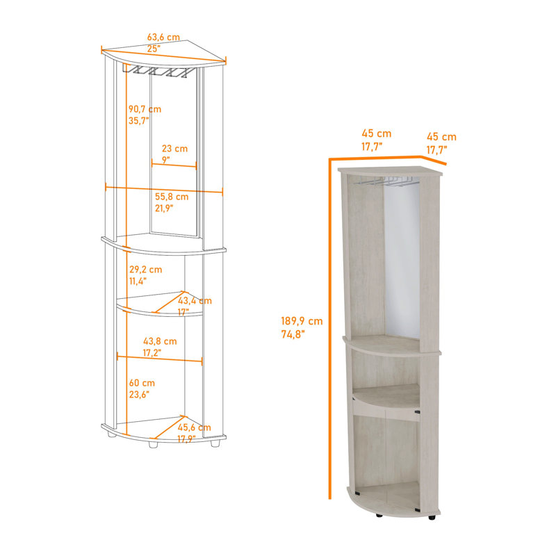 Rennen Dining Cabinet, White