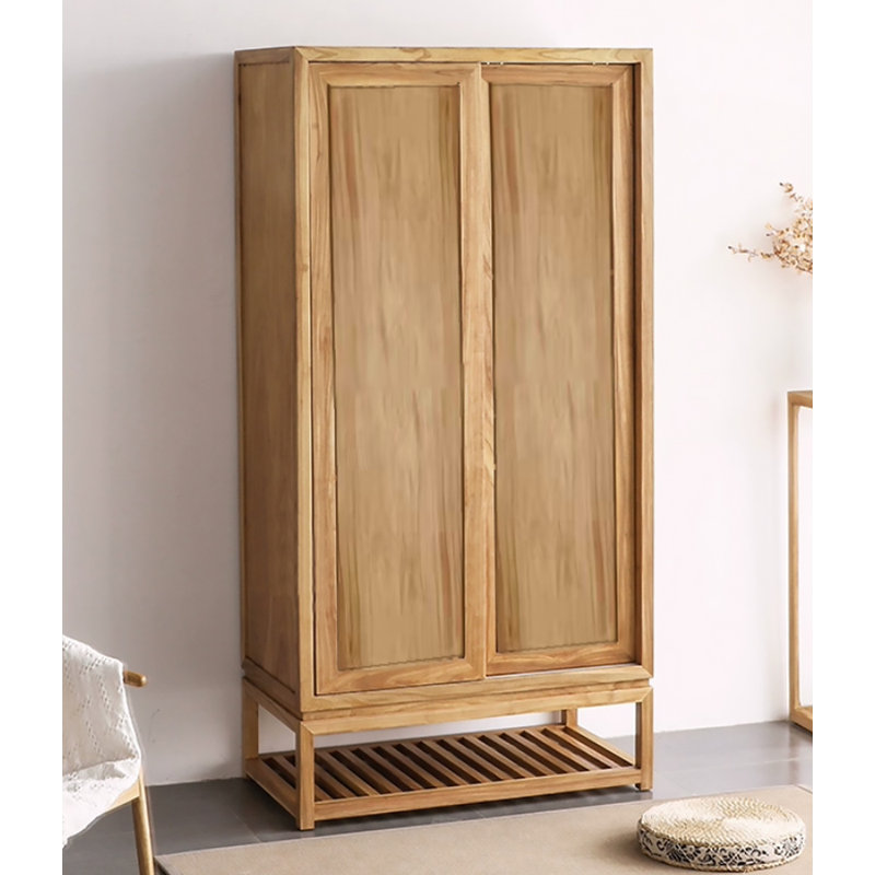 Nouvelle armoire à portes coulissantes en bois massif de style chinois, H 77 po x l 39 po x P 22 po