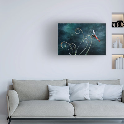Abdul Gapur Dayak Red Dragonfly Canvas Art