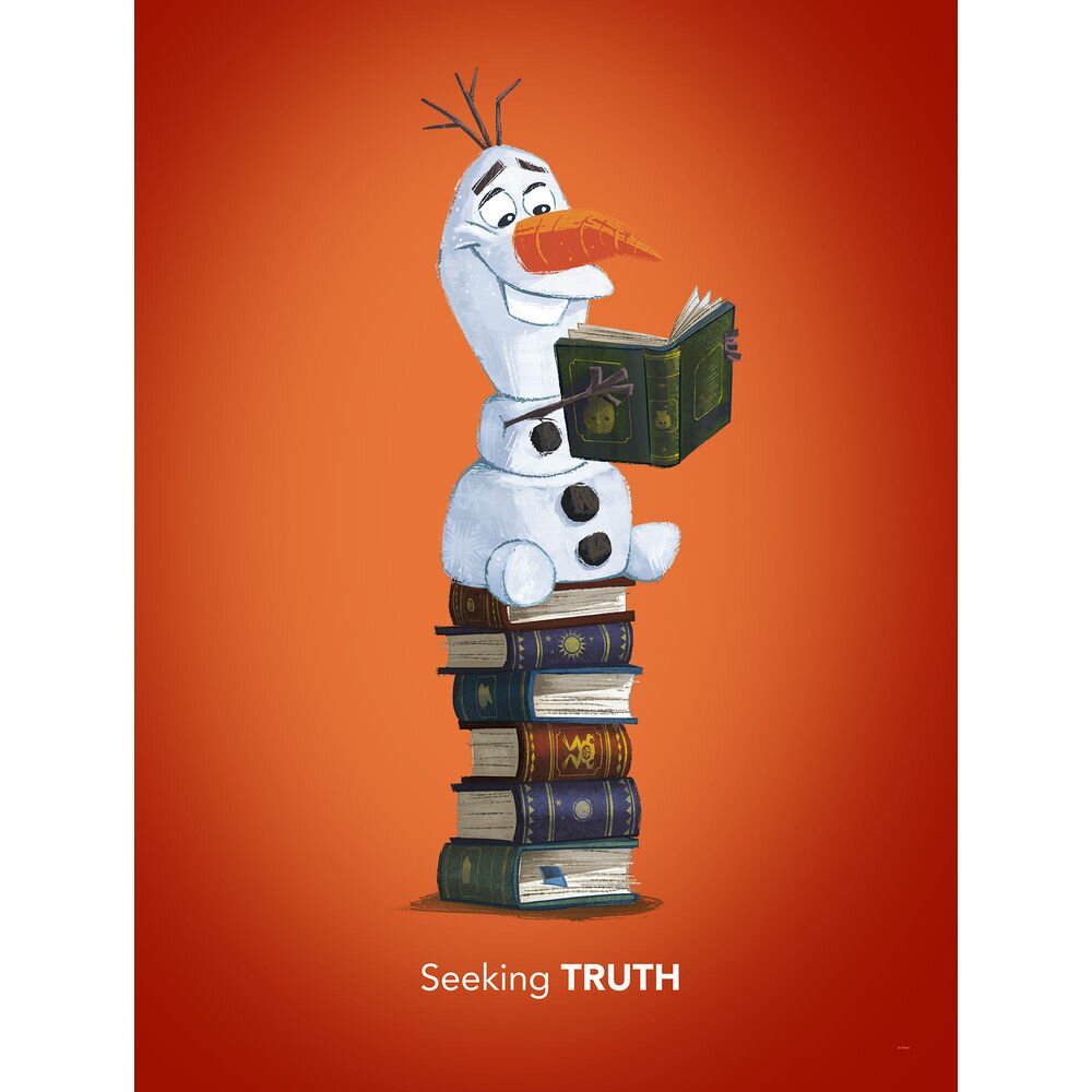 Poster Frozen Olaf Reading