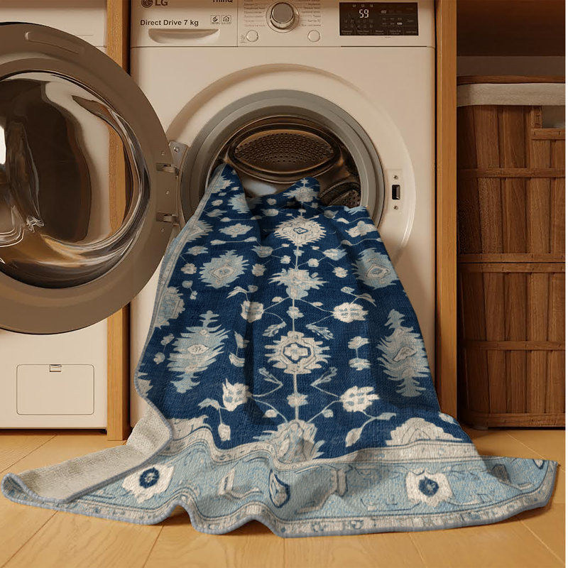 Machine Washable Overdyed Brown Area Rug, Rectangle 2' x 3'