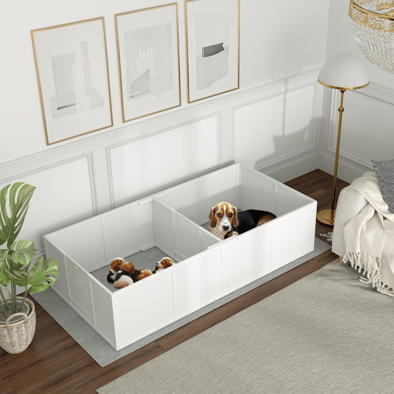 Boîte de mise bas pour chiens de taille moyenne, 77 po x 38 po