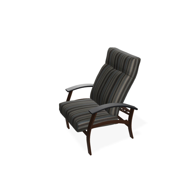 Chaise de patio inclinable avec coussins Askar, Aperçu de nuage, Blanc P50, Kona texturé