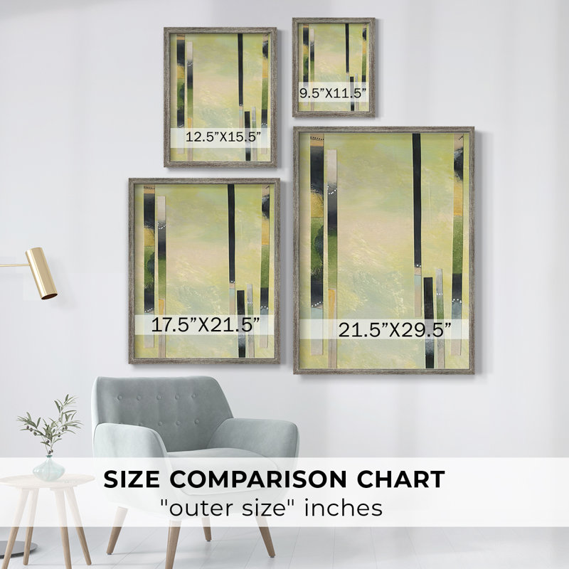 Neutral Assemblage IV Framed Print - Solid Wood, 11" H x 9" W