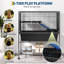 Ferret Cage, 40.5" H Large Critter Nation Cage with 2 Removable Ramps, Metal Small Animal Cages On Wheels for Chinchillas, Guinea Pigs, Rabbit, Sugar Glider