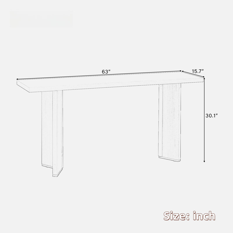 Modern Console Table With Geometric Shape Structure And Wood Grain, Black