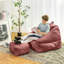  Fauteuil à billes doux avec repose-pieds-1579279841