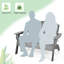 Chaise Adirondack en plastique Adalius