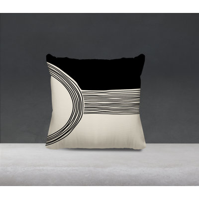 Cassie Abstract Spun Polyester Indoor/Outdoor Reversible Throw Pillow
