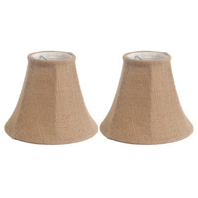 Abat-jour cloche en toile de jute H 5 po (à clips)