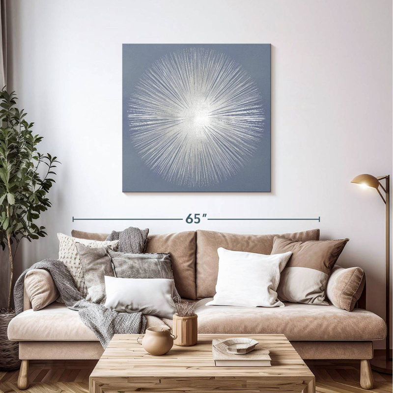Avery Silver Sunburst On Gray I