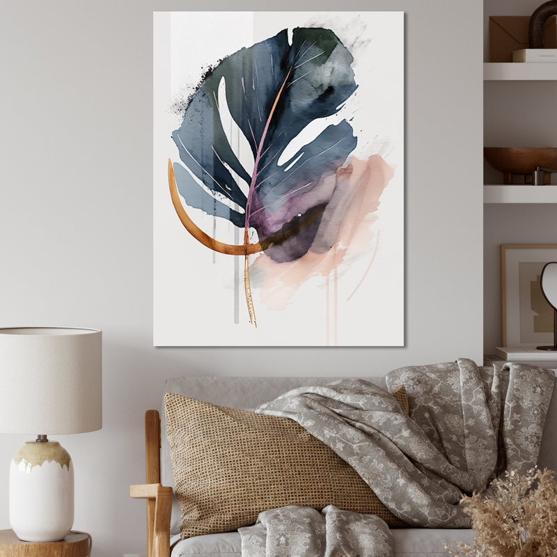 Green Philodendron Leafy Whispers III - feuilles florales, impressions sur toile, L 30 po x H 40 po, Toile tendue