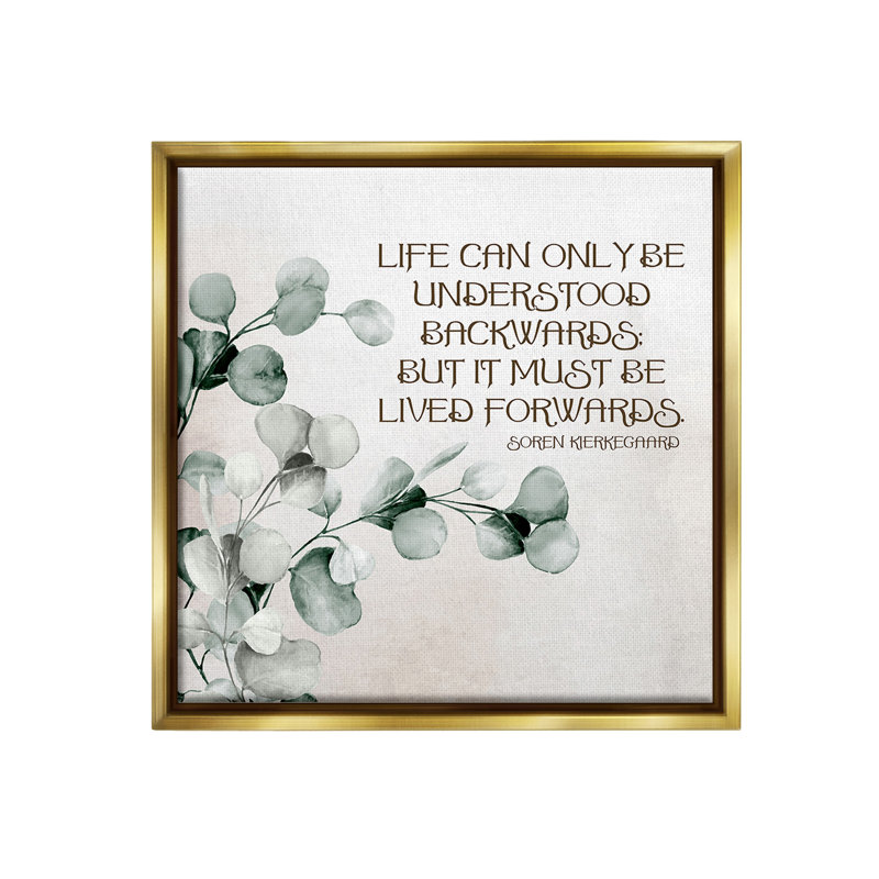 "Soren Kierkegaard Quote" par Kim Allen sur toile, Or, H 25 po x l 25 po