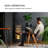 Metal Weather Resistant Floor Fountain with Light