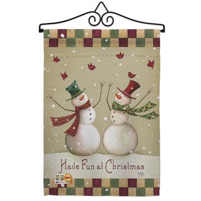 Double Sided 18.5'' H x 13'' W Polyester Christmas Flag Set