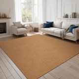 Rectangle Bebington Area Rug with Non-Slip Backing