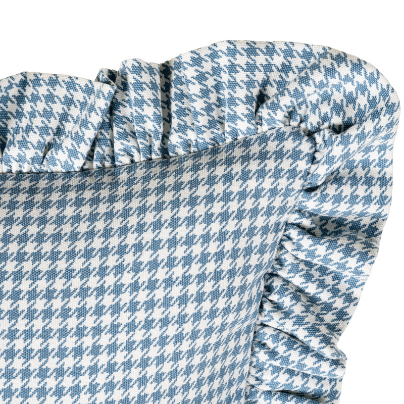 Coussin Birch Lane Sashay, Plumes, Bleu