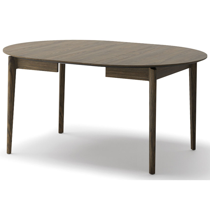 Extendable Round Dining Table, Brown