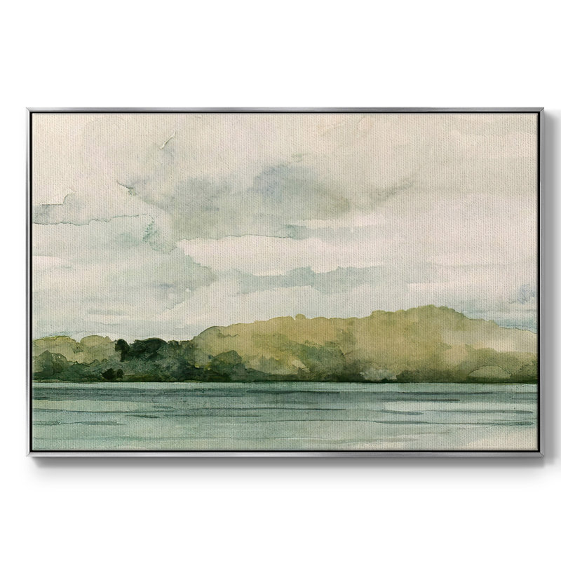 Riverside I, reproduction d'art sur toile, H 25 po x l 37 po x P 2 po, Argent