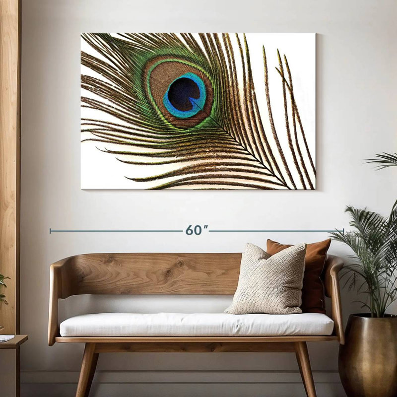 Brampt Peacock Feather, 32" H x 48" W