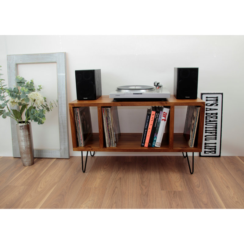 High-Quality Wooden Multimedia Open DVD/CD Shelf