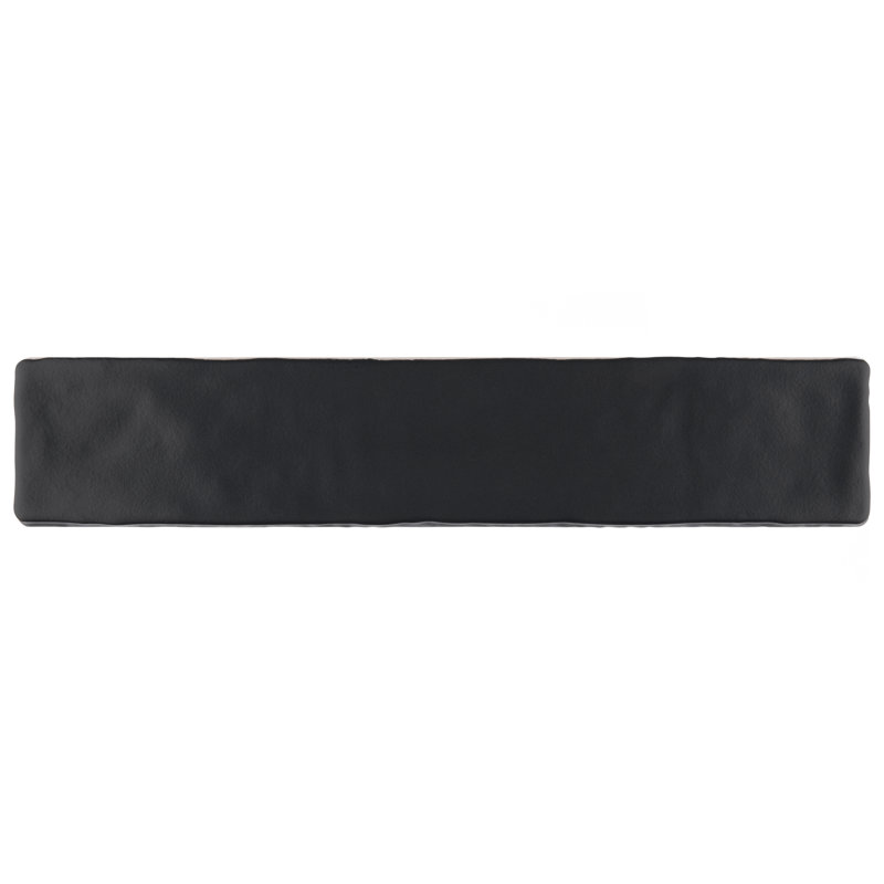 Chester 2" x 10" Ceramic Brick Look Subway Tile, Black