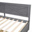 Lit de jour simple avec 2 tiroirs et garde-corps stable en bois gris durable