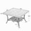 Table basse avec repose-pieds 31,5 "avec dessus en similicuir