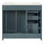 Armoire de salle de bain 36 po avec lavabo en céramique, charnières, 3 tiroirs, rangement spacieux, motif de rainure unique, poignée en métal exquise, glissière de tiroir lisse, style rétro, facile à assembler pour 36-930086224
