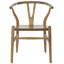 Chaise d’appoint en bois massif en noir anthracite Zola