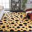 Jennabelle Hand Tufted Wool/Cotton Performance Geometric Rug in Gold/Black-1270730117