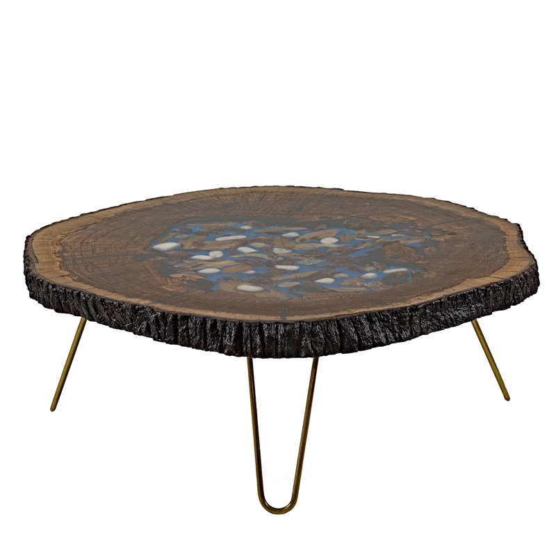 Solid Wood Top Single Coffee Table