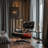 Real Leather lounge chair with Solid Wood-119218616