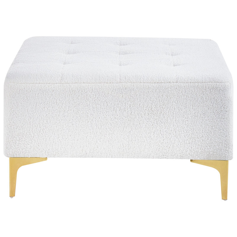 Ottoman ABERDEEN Boucle, White