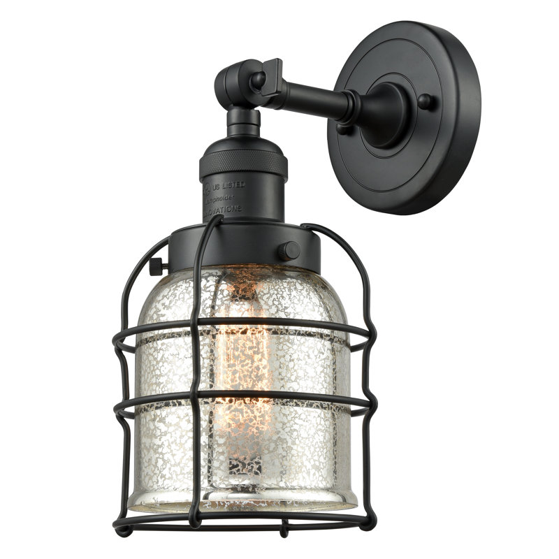 Nathen Semi Flush Mount, LED, Silver Plated Mercury, Matte Black