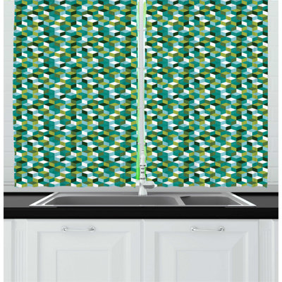 Geometric Kitchen Curtain