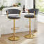 Chaises de bar réglables à 360 ° avec tabourets de bar à hauteur de comptoir avec structure et repose-pieds en métal doré-1282993194