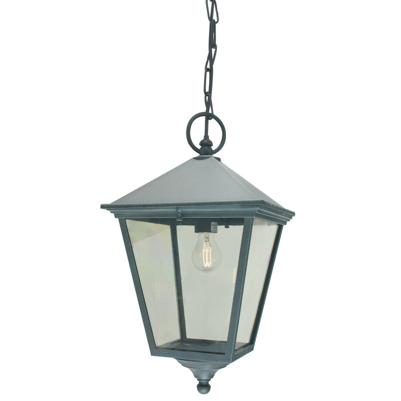 Beijing 1 -Bulb Outdoor Hanging Lantern, Verdigris, Normal
