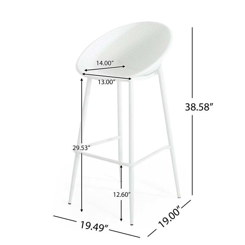 Jeremias PP Barstool, White