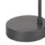 Lampe de table - H 18 po, port USB inclus, cadre en métal gris, abat-jour gris