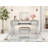 Mirrored Vanities Desk With Drawers, Bedroom Makeup Vanity Table Set With Mirror And Stool, Flip Up Dressing Table-752670868