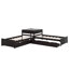 Lit plateforme simple en L avec lit gigogne et tiroir-1101701373