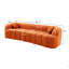 Canapé 98,4 po moderne compressé, canapé 3 places en velours côtelé Cloud Couch, aucun assemblage requis, canapé capitonné avec 2 coussins Bubble Channel, siège profond confortable pour salon, appartement, bureau-19347478-19347479